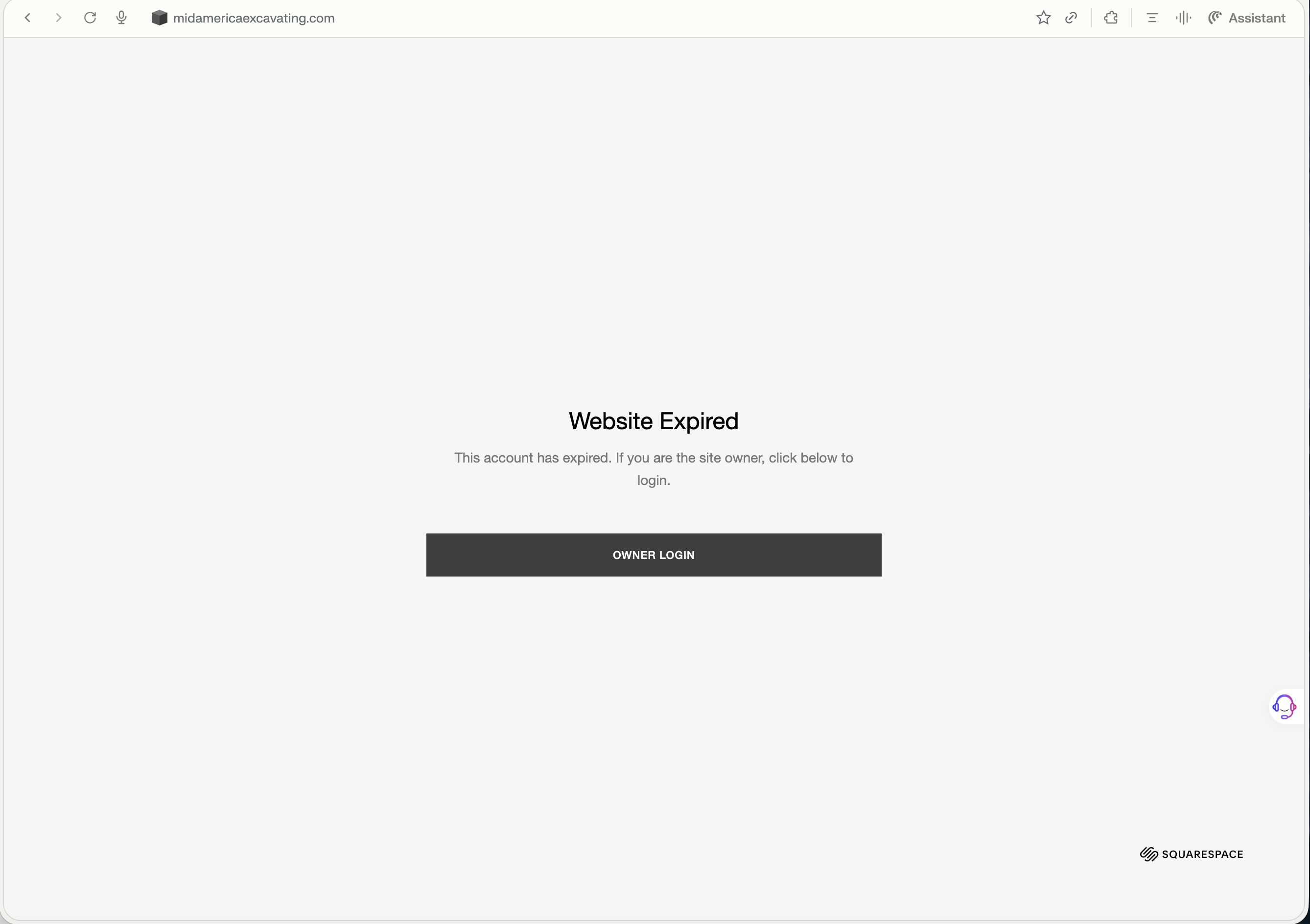 Expired website screenshot